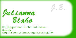 julianna blaho business card